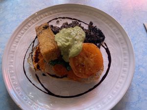 Vegan breakfast   at Modaks Espresso in Dunedin