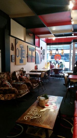 A groovy vibe cafe....clean & tidy at Modaks Espresso in Dunedin