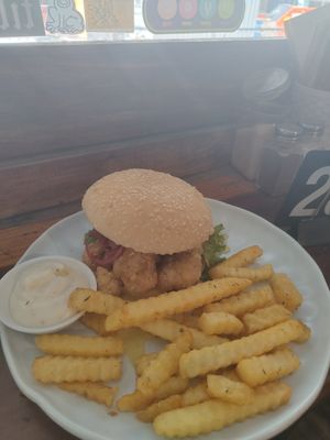 Cauliflower burger. Insanely good. at Modaks Espresso in Dunedin