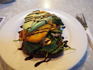 Modaks espresso, vegan breakfast toast  at Modaks Espresso in Dunedin