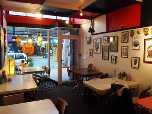 Modaks espresso, inside at Modaks Espresso in Dunedin