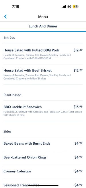   at Walt Disney World - Regal Eagle Smokehouse in Lake Buena Vista