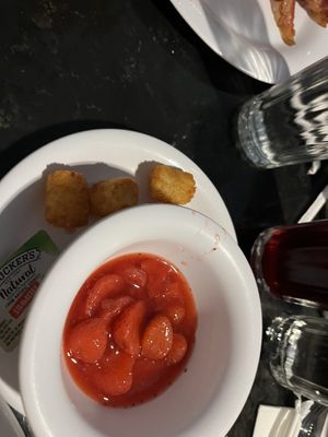 Strawberry Compote and Tater Tots  at Walt Disney World - Hollywood & Vine in Lake Buena Vista