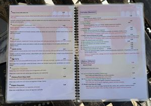 Menu p3 in green the vegan options  at Sabor do Nepal in Lisbon