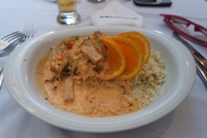 vegetarian dish at Cafe A Brasileira in Coimbra