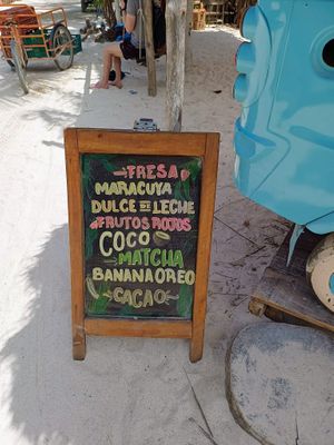 Vegan ice cream Isla holbox at Tuk Tuk in Holbox