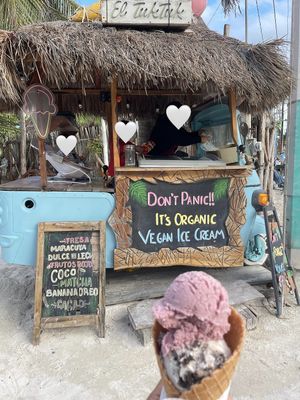 Vegan Ice cream  #Veganuary at Tuk Tuk in Holbox