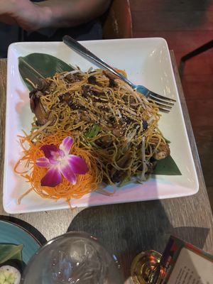 Roasted Mushroom Chow Mein  at BITES Asian Kitchen + Bar in Chicago