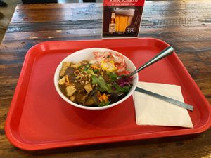 Vegan bowl with tofu at Jakarta Munch in New York City