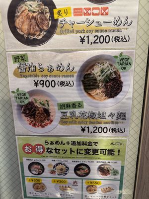 Menu outside.  at Ra-men Akasaka Mizuna in Tokyo