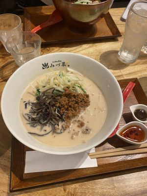 Soy milk dandan ramen  at Ra-men Akasaka Mizuna in Tokyo