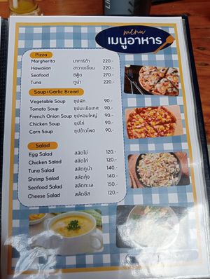 Menu at Sunset Restaurant in Krabi