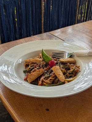 Noodles at La Veda in Arambol