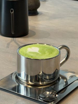 Matcha with coconut milk  at Sipsy in The Hague