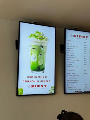 Display menus  at Sipsy in The Hague