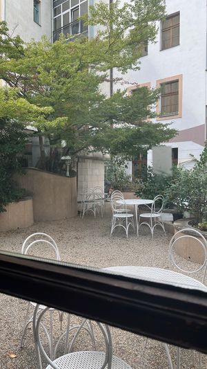 The zen garden   at The Light - Tea House in Prague