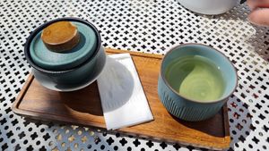 Chrysanthemum and green tea at The Light - Tea House in Prague