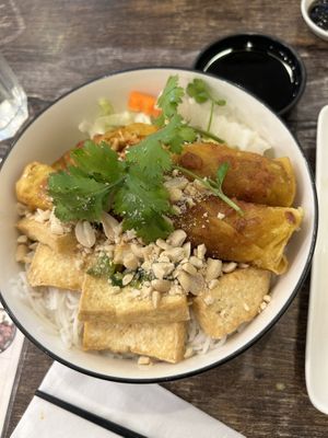 Vegan vermicelli bowl  at Ngan Toi Boutique Cafe in Surrey