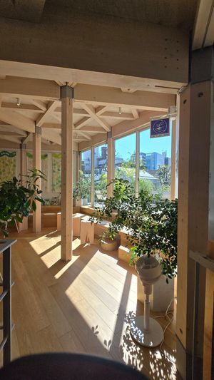 Upstairs at CIRTY CAFE in Tokyo