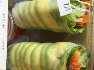 Avocado vegan roll at Dawson's Market in Rockville
