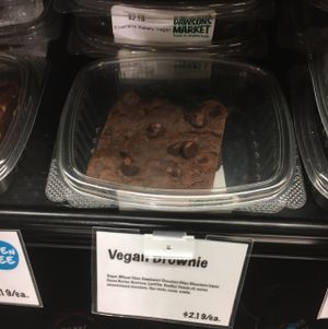 vegan brownie! at Dawson's Market in Rockville