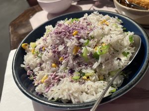 Cauliflower fried rice (vegan on request)  at Palette Tea Garden - Hillsdale Shopping Center in San Mateo