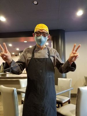 The Chef, who used to work at a vegan restaurant and came out to check on us! at Project Animal Freedom - Decatur, IL  in Decatur