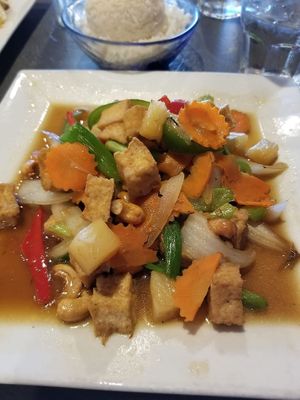 Cashew Nut Stir Fry, with rice at Project Animal Freedom - Decatur, IL  in Decatur