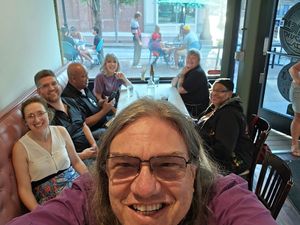 All 7 of us got in the picture!   at Project Animal Freedom - Decatur, IL  in Decatur