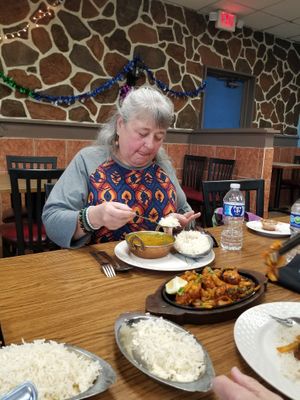 Making sure the rice doesn't spill!

Rasoi. at Project Animal Freedom - Decatur, IL  in Decatur
