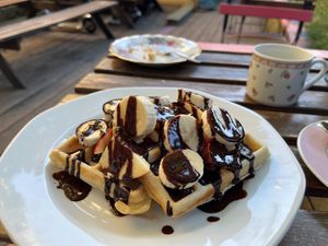 Waffles at Safe Space in Prague