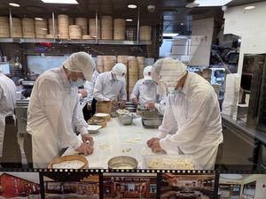 Making of the xiaolongbao!  at Din Tai Fung - 鼎泰豐 in Taipei