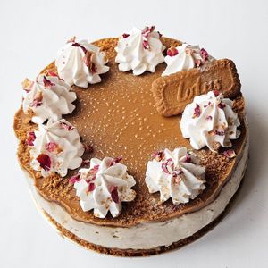 Vegan Biscoff cheesecake at Moonihelves in Tallinn