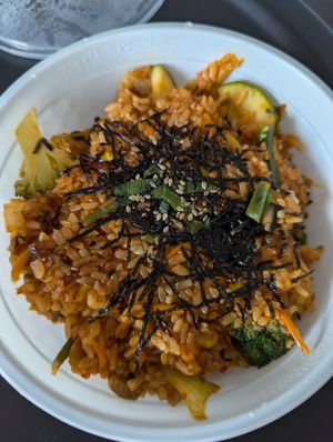 Vegan Kimchi Fried Rice at Sun and Moon Eatery in Launceston