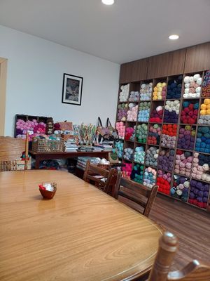 Yarn section at Castle Books  in Castlebar