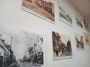 Old photos of the area at Castle Books  in Castlebar