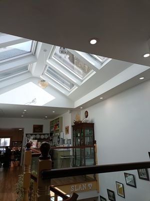 Skylight from one of the seating areas at Castle Books  in Castlebar