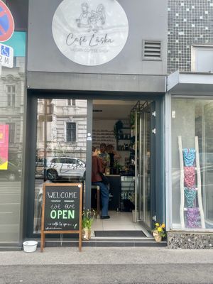 Outside   at Café Láska in Vienna