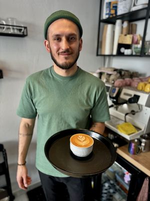 Flat white   at Café Láska in Vienna