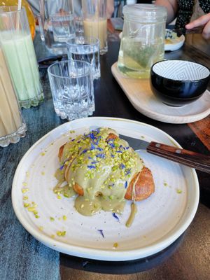 Creamy Pistachio Croissant 🥐🤤  at Café Láska in Vienna