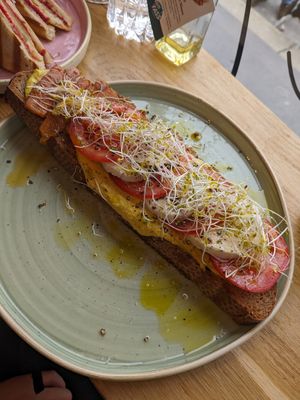 Caprese on Sourdough Bread at Café Láska in Vienna