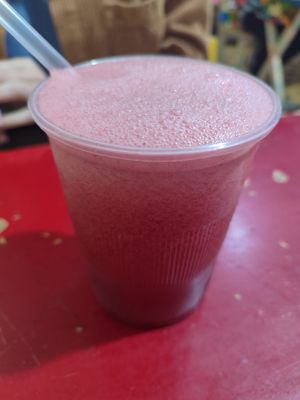 Blackberry juice at Los Cheros Pupuseria Y Tipicos in Quetzaltenango