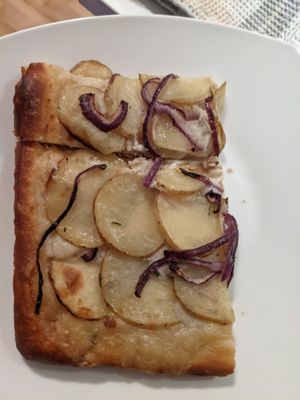 Pizza Blanche at Sophie Sucree in Montreal