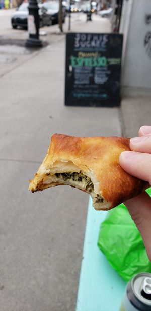 Spinach feta pastry at Sophie Sucree in Montreal
