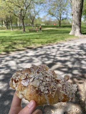 Almond croissant - this one SLAPS  at Sophie Sucree in Montreal