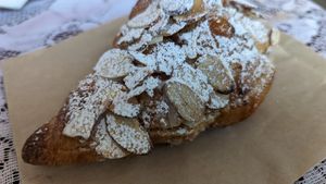 Vegan almond croissant at Sophie Sucree in Montreal