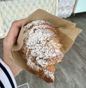 Almond croissant  at Sophie Sucree in Montreal