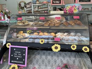 Almond croissant is magnificentt  at Sophie Sucree in Montreal