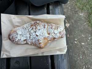 Almond croissant  at Sophie Sucree in Montreal