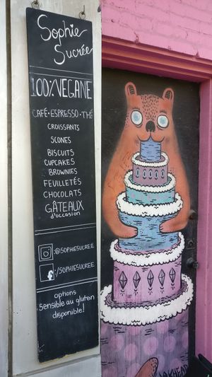 Front door. at Sophie Sucree in Montreal